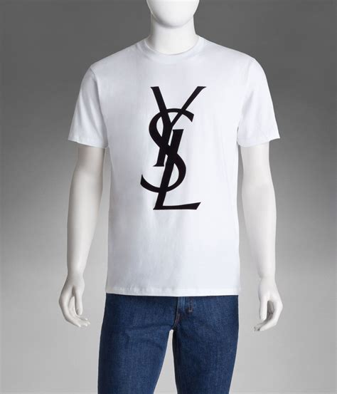 black and white ysl t shirt|ysl men's short sleeve shirt.